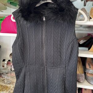Women’s Spyder core vest knitted with faux fur